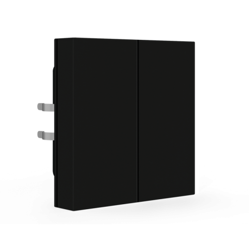 Push-button Lite 55 Basic, 2-fold, Black matt