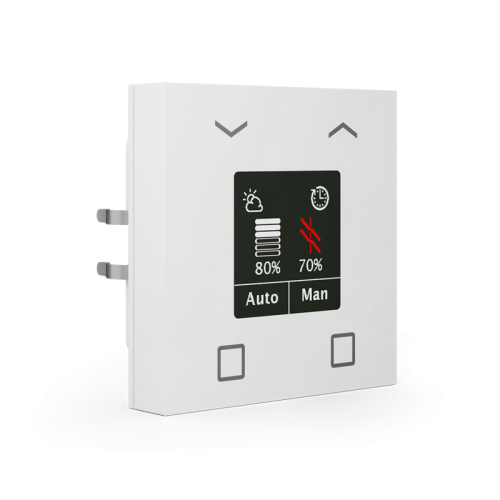 Shutter Push Button Smart 55, 4-fold, White gloss