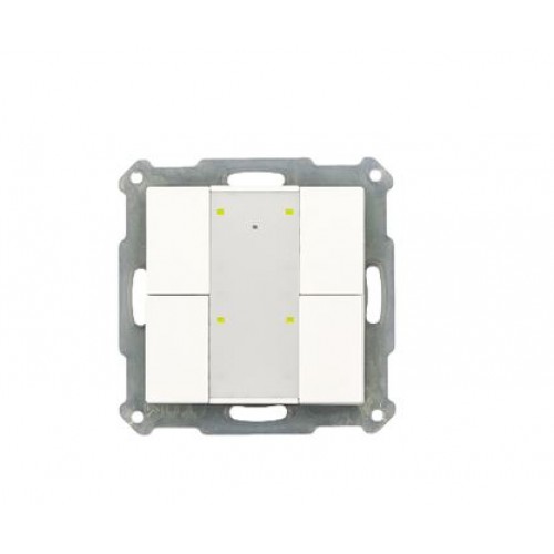 KNX RF+ 55MM PUSH BUTTON PLUS 4-FOLD WITH ACTUATOR WHITE