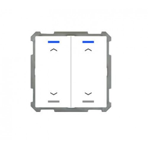 63MM KNX PUSH BUTTON LITE 2-FOLD RGBW WHITE (GLOSS) UP/DOWN SYMBOL