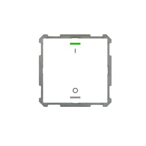 63MM KNX PUSH BUTTON LITE 1-FOLD RGBW WHITE (GLOSS) I/O SYMBOL WITH TEMPERATURE SENSOR