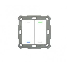 55MM KNX PUSH BUTTON LITE 2-FOLD RGBW WHITE (GLOSS)